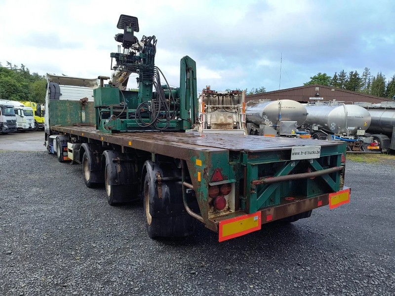Open bak met boorden oplegger EKW WITH FONCTIONING (!) GLIDING CRANE: afbeelding 6