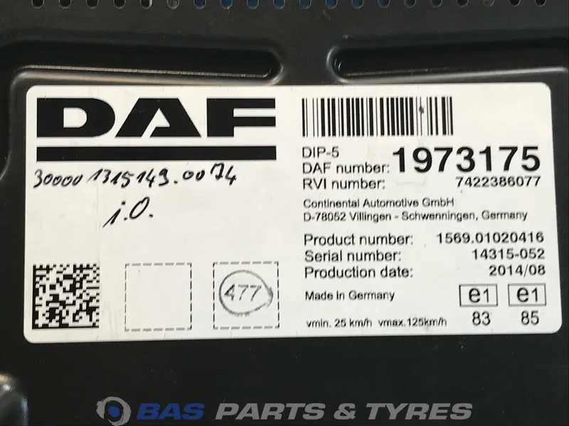DAF LF Euro 6 - Instrumentenpaneel voor Vrachtwagen: afbeelding 3 DAF LF Euro 6 - Instrumentenpaneel voor Vrachtwagen: afbeelding 3