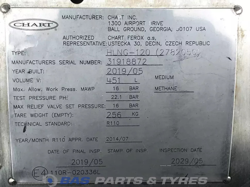 Scania LNG tank Scania 406 Liter 2782050 - Brandstoftank voor Vrachtwagen: afbeelding 5 Scania LNG tank Scania 406 Liter 2782050 - Brandstoftank voor Vrachtwagen: afbeelding 5