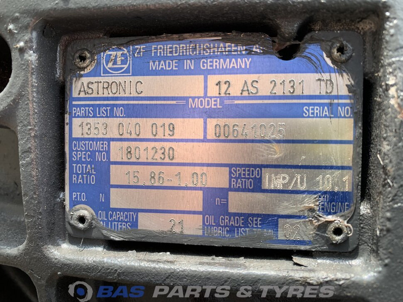 ZF XF105 DAF 12AS2131 TD AS Tronic Versnellingsbak 1801230 - Versnellingsbak voor Vrachtwagen: afbeelding 5 ZF XF105 DAF 12AS2131 TD AS Tronic Versnellingsbak 1801230 - Versnellingsbak voor Vrachtwagen: afbeelding 5