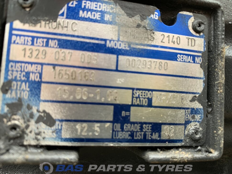 ZF XF105 DAF 12AS2140 TD AS Tronic Versnellingsbak 1633849 - Versnellingsbak voor Vrachtwagen: afbeelding 5 ZF XF105 DAF 12AS2140 TD AS Tronic Versnellingsbak 1633849 - Versnellingsbak voor Vrachtwagen: afbeelding 5