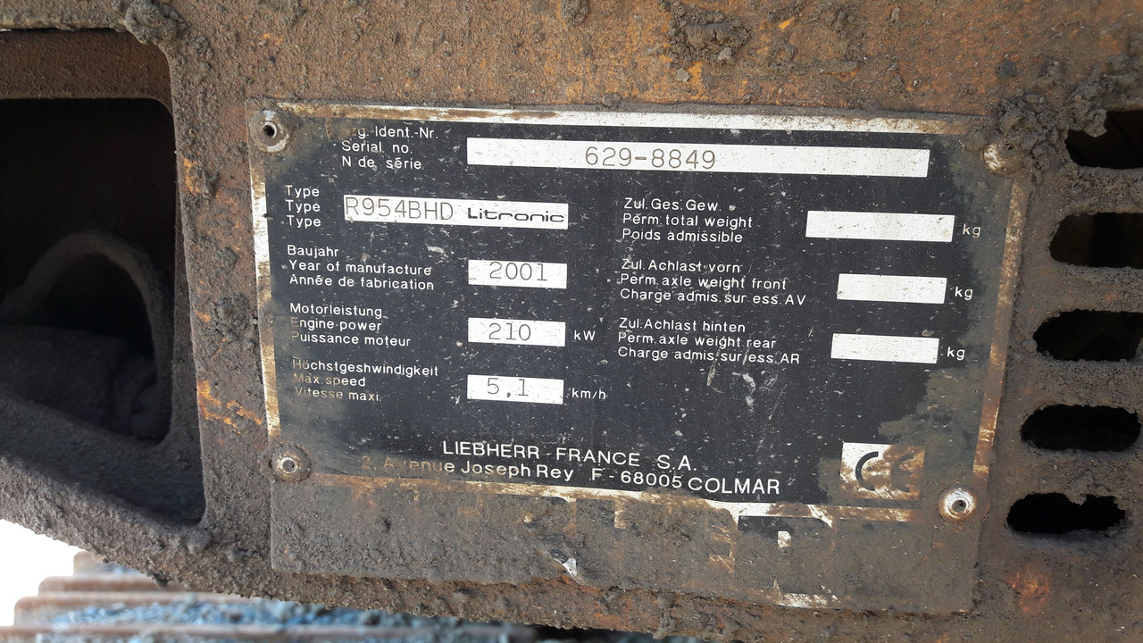 LIEBHERR R954B S/N: 629-8849 (2001) - Rupsgraafmachine: afbeelding 5 LIEBHERR R954B S/N: 629-8849 (2001) - Rupsgraafmachine: afbeelding 5