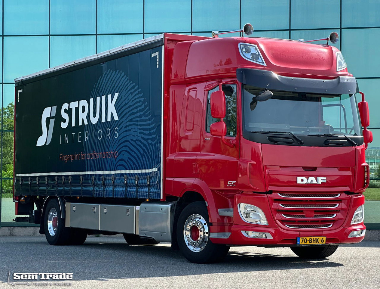 Bakwagen DAF CF 290 FA Space CAB Hardhouten Vloer 2500 KG Klep Nieuw Staat: afbeelding 7