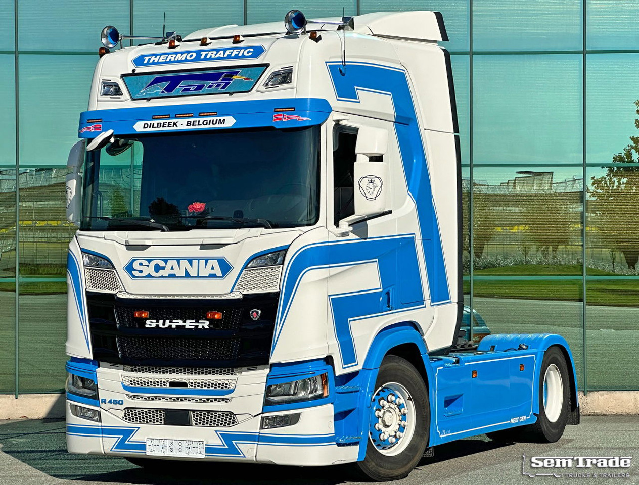 Scania R450 NGS Full AIR Retarder Full Spoiler 2X Tanks Super Condition Belgium-Truck - Trekker: afbeelding 1 Scania R450 NGS Full AIR Retarder Full Spoiler 2X Tanks Super Condition Belgium-Truck - Trekker: afbeelding 1