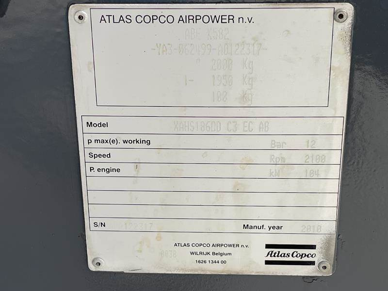 Atlas-Copco XAHS 186 DD - N - Luchtcompressor: afbeelding 5 Atlas-Copco XAHS 186 DD - N - Luchtcompressor: afbeelding 5