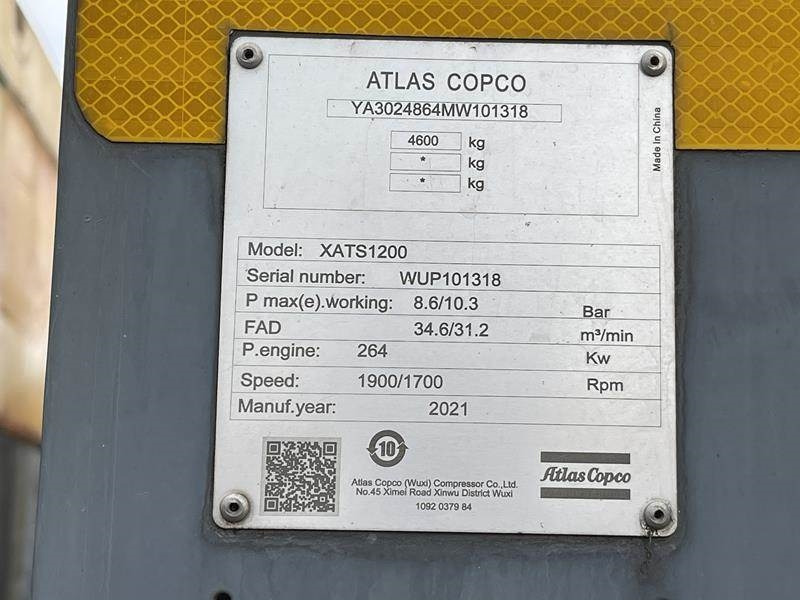 Atlas-Copco XATS 1200 CUD - Luchtcompressor: afbeelding 1 Atlas-Copco XATS 1200 CUD - Luchtcompressor: afbeelding 1