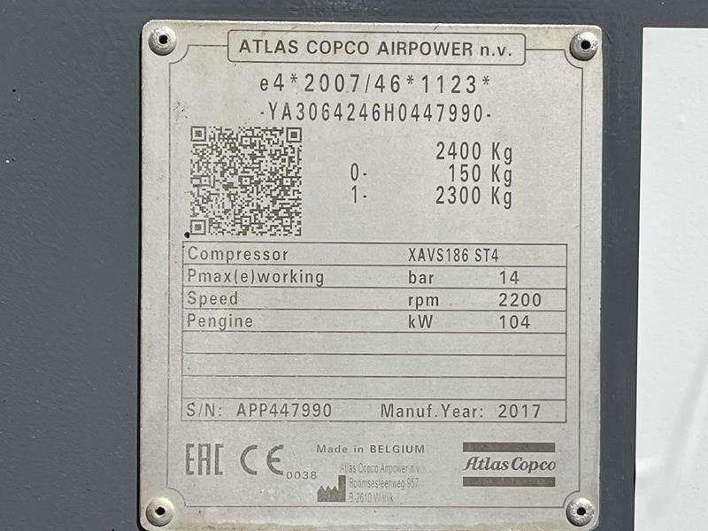 Atlas-Copco XAVS 186 JD - N - Luchtcompressor: afbeelding 5 Atlas-Copco XAVS 186 JD - N - Luchtcompressor: afbeelding 5