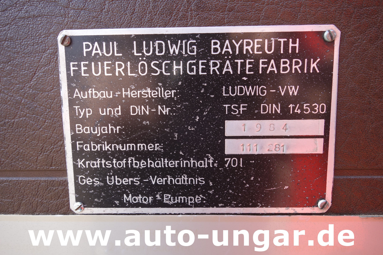 Kleine bestelwagen VOLKSWAGEN VW LT 31 Typ 281 TSF Tragkraftspritzenfahrzeug Feuerwehr: afbeelding 19