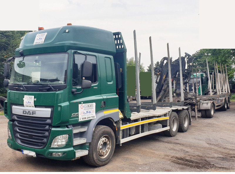 DAF 6x4 CF510 33/26t +HIAB Loglift 135 ZT94 +Umikov PP3 - Houttransport, Kraanwagen: afbeelding 5 DAF 6x4 CF510 33/26t +HIAB Loglift 135 ZT94 +Umikov PP3 - Houttransport, Kraanwagen: afbeelding 5