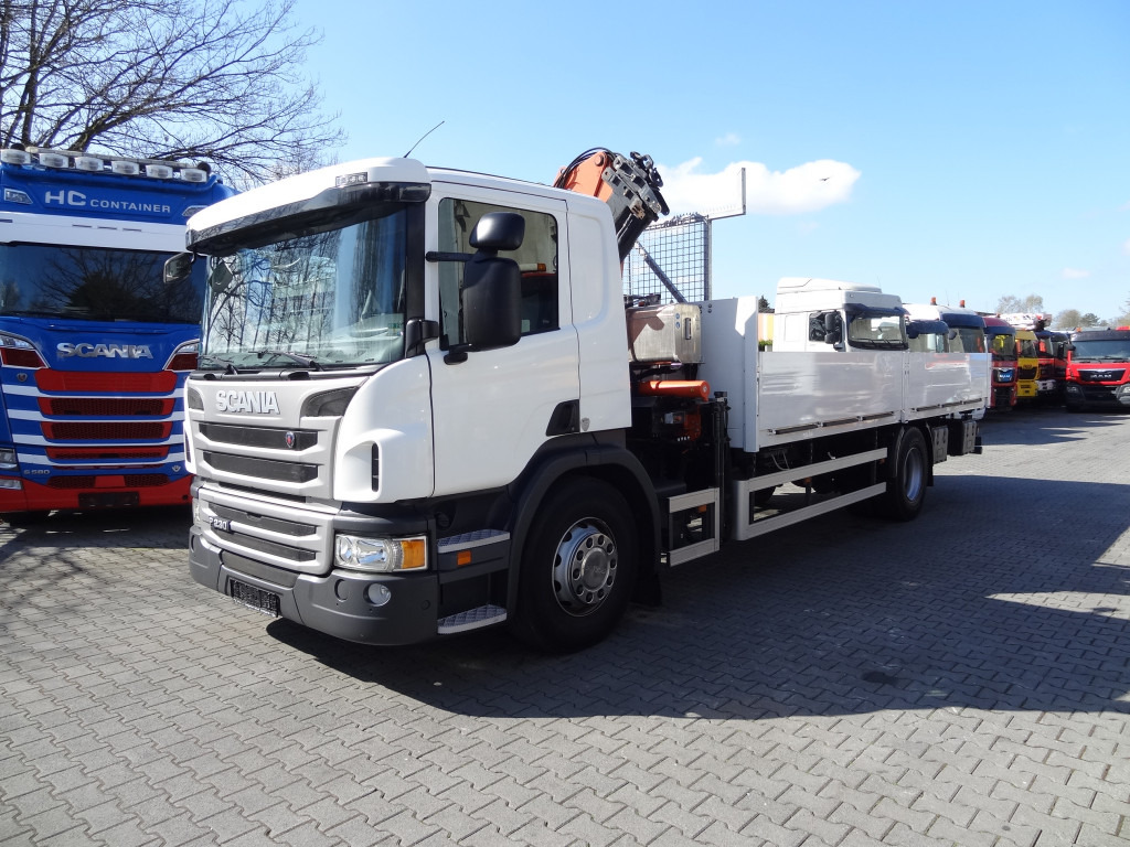 Scania P230 4X2 Kran Atlas 92.2 A2 - Vrachtwagen met open laadbak, Kraanwagen: afbeelding 1 Scania P230 4X2 Kran Atlas 92.2 A2 - Vrachtwagen met open laadbak, Kraanwagen: afbeelding 1