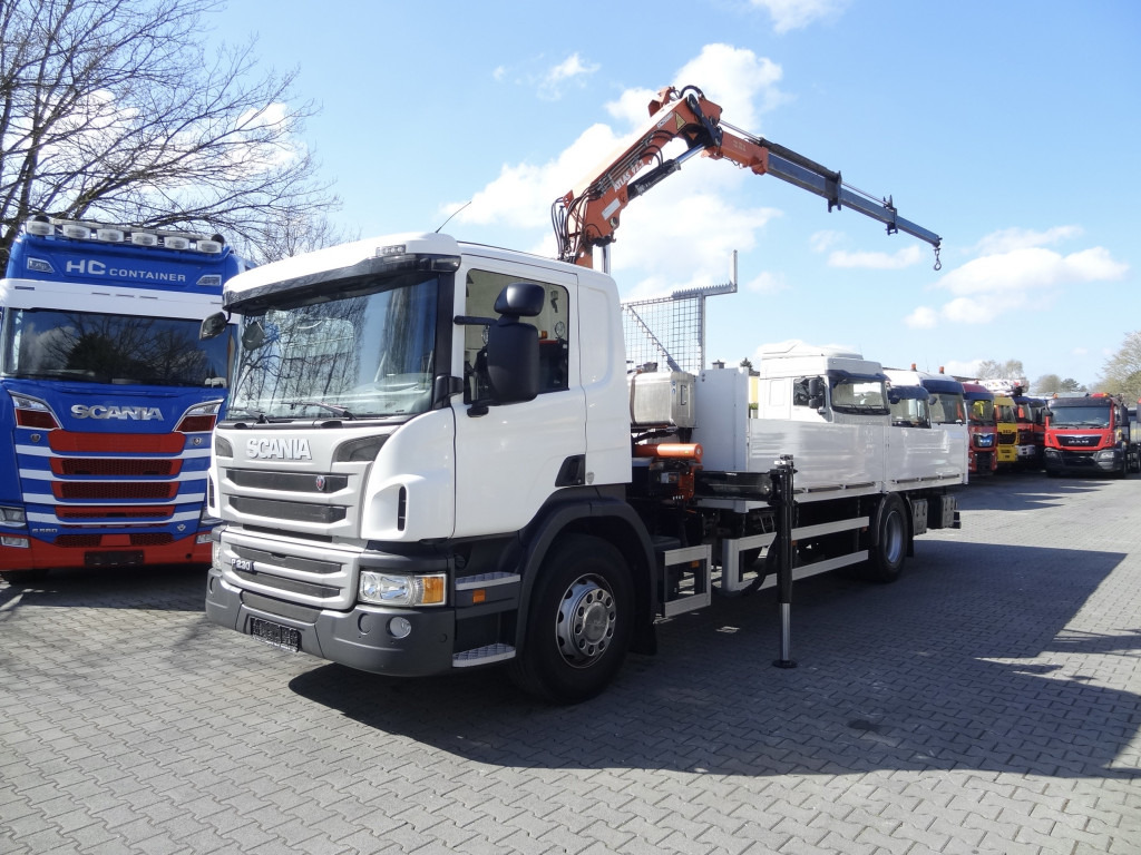 Scania P230 4X2 Kran Atlas 92.2 A2 - Kraanwagen, Vrachtwagen met open laadbak: afbeelding 1 Scania P230 4X2 Kran Atlas 92.2 A2 - Kraanwagen, Vrachtwagen met open laadbak: afbeelding 1