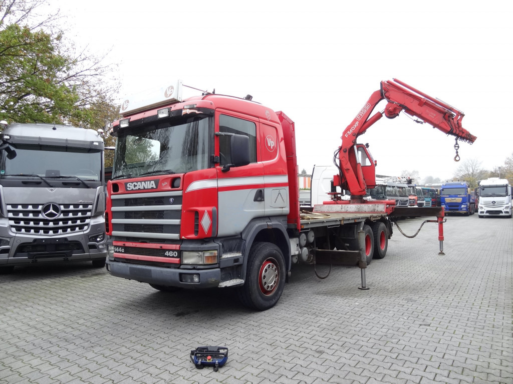 Scania R144 460 6X4 Fassi 360 bis 25 Meter - Vrachtwagen met open laadbak, Kraanwagen: afbeelding 1 Scania R144 460 6X4 Fassi 360 bis 25 Meter - Vrachtwagen met open laadbak, Kraanwagen: afbeelding 1