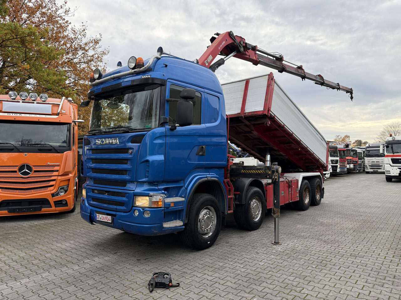 Scania R580 8X4 Kipper Kran HIAB 244-5 - Kipper vrachtwagen, Kraanwagen: afbeelding 1 Scania R580 8X4 Kipper Kran HIAB 244-5 - Kipper vrachtwagen, Kraanwagen: afbeelding 1