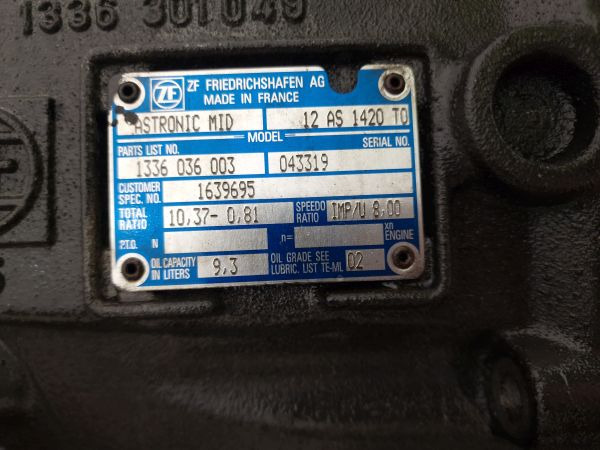 Versnellingsbak ZF Astronic 12AS1420TO Gearbox: afbeelding 11