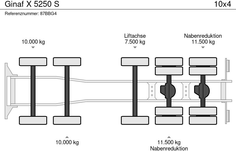 Kipper vrachtwagen Ginaf X 5250 S: afbeelding 8