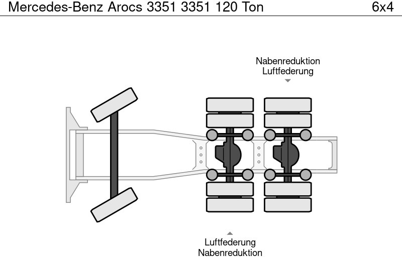 Trekker Mercedes-Benz Arocs 3351 3351 120 Ton: afbeelding 6