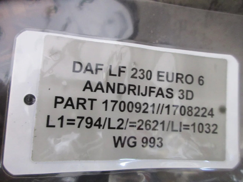 DAF 1700921//1708224 // L1=794/L2=2621/L3=1032 DAF LF 230 EURO 6 MODEL 2020 - Aandrijfas voor Vrachtwagen: afbeelding 5 DAF 1700921//1708224 // L1=794/L2=2621/L3=1032 DAF LF 230 EURO 6 MODEL 2020 - Aandrijfas voor Vrachtwagen: afbeelding 5