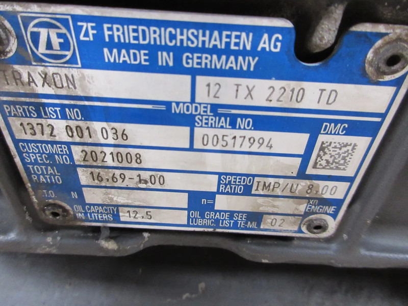 DAF 2189380// 2021008 // 12TX2210 TD TRAXON DAF XF 450 EURO 6 - Versnellingsbak voor Vrachtwagen: afbeelding 5 DAF 2189380// 2021008 // 12TX2210 TD TRAXON DAF XF 450 EURO 6 - Versnellingsbak voor Vrachtwagen: afbeelding 5