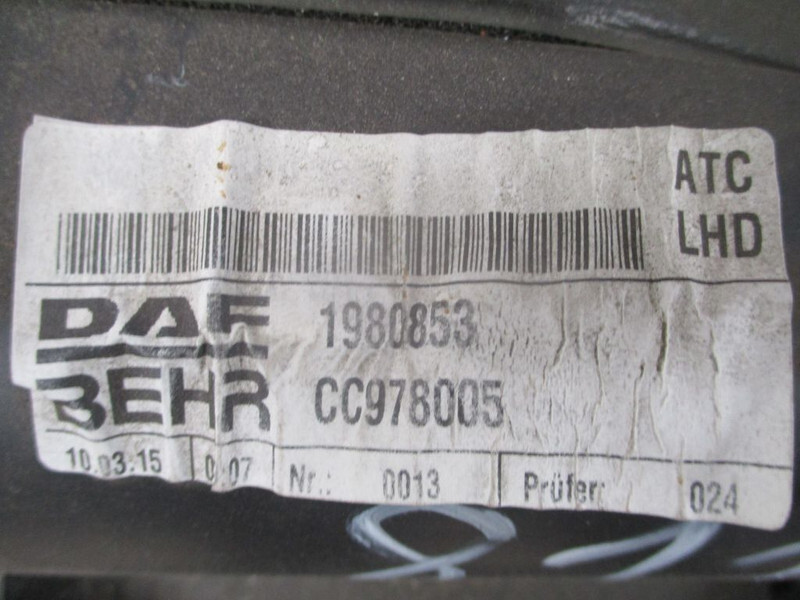 DAF CF400 1980853 KACHELUNIT EURO 6 - Verwarming/ Ventilatie voor Vrachtwagen: afbeelding 4 DAF CF400 1980853 KACHELUNIT EURO 6 - Verwarming/ Ventilatie voor Vrachtwagen: afbeelding 4