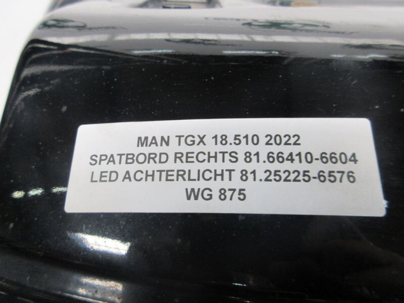 Carrosserie en exterieur voor Vrachtwagen MAN 81.66410-6604/81.66410-6599/81.25225-6583/81.25225-6576 spatbord set MAN MODEL 2022: afbeelding 8