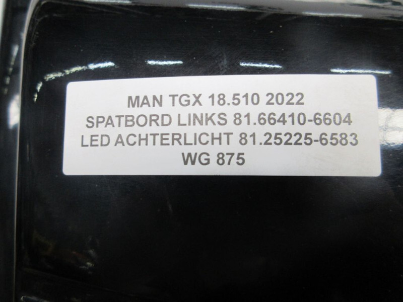 Carrosserie en exterieur voor Vrachtwagen MAN 81.66410-6604/81.66410-6599/81.25225-6583/81.25225-6576 spatbord set MAN MODEL 2022: afbeelding 9
