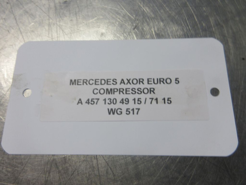Mercedes-Benz A 457 180 22 10 // 31 10COMPRESSOR AXOR OM457LA EURO 5 MOTOR - Onderdelen voor Vrachtwagen: afbeelding 2 Mercedes-Benz A 457 180 22 10 // 31 10COMPRESSOR AXOR OM457LA EURO 5 MOTOR - Onderdelen voor Vrachtwagen: afbeelding 2
