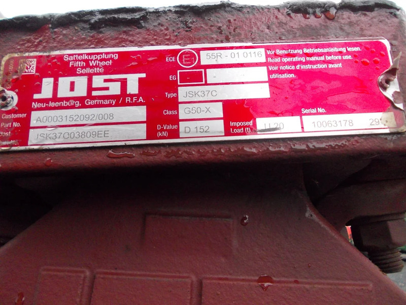 Jost G50-X D152 JSK37C03809EE G50-X D152 JSK37C03809EE MERCEDES BENZ 1851 EURO 6 - Koppelschotel voor Vrachtwagen: afbeelding 5 Jost G50-X D152 JSK37C03809EE G50-X D152 JSK37C03809EE MERCEDES BENZ 1851 EURO 6 - Koppelschotel voor Vrachtwagen: afbeelding 5