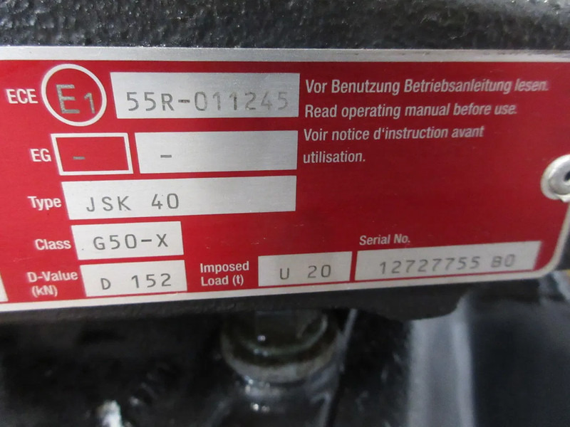 Jost JSK 40 G50-X D 152 JSK 40 G50-X D 152 KOMT VAN MAN 18.420 EURO 6 MODEL 2021 - Koppelschotel voor Vrachtwagen: afbeelding 5 Jost JSK 40 G50-X D 152 JSK 40 G50-X D 152 KOMT VAN MAN 18.420 EURO 6 MODEL 2021 - Koppelschotel voor Vrachtwagen: afbeelding 5