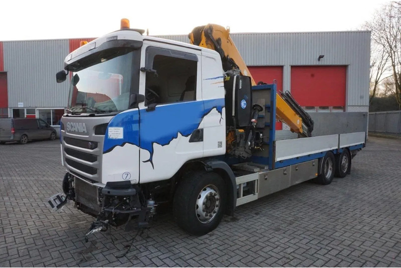 Scania G490 / ENGINE RUNNING / RETARDER / EFFER 255-5S CRANE REMOTE / PLATFORM / FULL-AIR / AUTOMATIC / EURO-6 / 2014 - Kraanwagen: afbeelding 1 Scania G490 / ENGINE RUNNING / RETARDER / EFFER 255-5S CRANE REMOTE / PLATFORM / FULL-AIR / AUTOMATIC / EURO-6 / 2014 - Kraanwagen: afbeelding 1