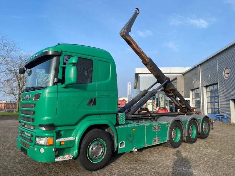 Scania R520 V8 / 8X4 / BIG AXLE / AJK HOOKLIFT 30TON / LIFT+LENKACHSE / NAVI / LEATHER / FULL-AIR / AUTOMATIC / EURO-6 / 2015 - Haakarmsysteem vrachtwagen: afbeelding 1 Scania R520 V8 / 8X4 / BIG AXLE / AJK HOOKLIFT 30TON / LIFT+LENKACHSE / NAVI / LEATHER / FULL-AIR / AUTOMATIC / EURO-6 / 2015 - Haakarmsysteem vrachtwagen: afbeelding 1