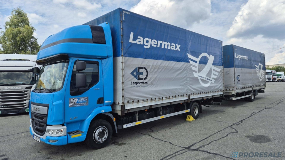 DAF LF 260 FA EURO 6 valník s plachtou + hydraulické čelo - prodejné jen s přívěsem GTS P0471Z - cena je za celou soupravu - Schuifzeilen vrachtwagen: afbeelding 2 DAF LF 260 FA EURO 6 valník s plachtou + hydraulické čelo - prodejné jen s přívěsem GTS P0471Z - cena je za celou soupravu - Schuifzeilen vrachtwagen: afbeelding 2