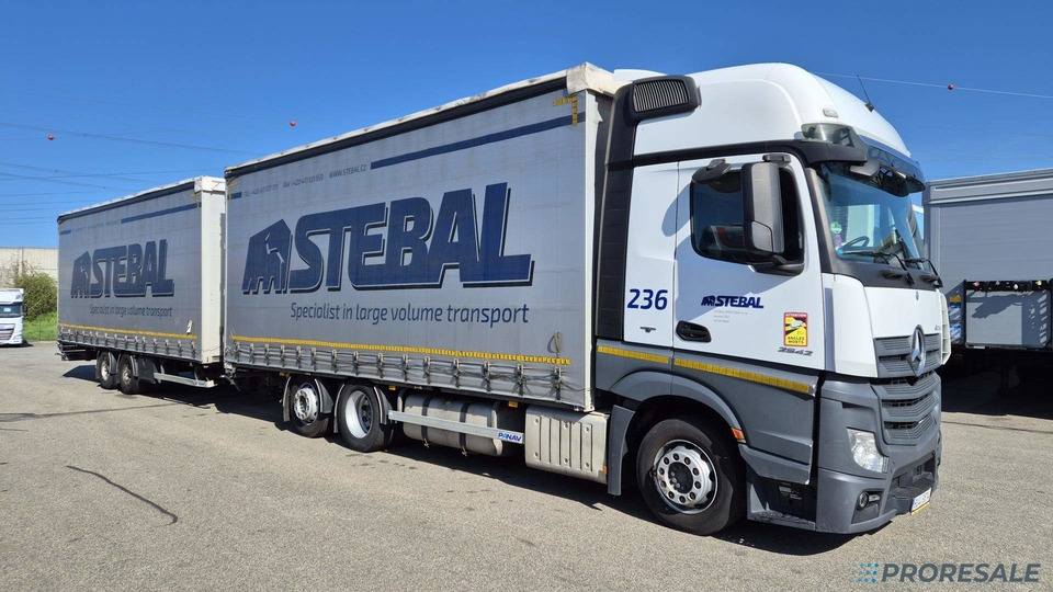 MERCEDES-BENZ ACTROS 2542 6X2 EURO 6 velkoobjemová souprava - prodejné jen s přívěsem PANAV P0465Z - cena je za celou soupravu - Schuifzeilen vrachtwagen: afbeelding 1 MERCEDES-BENZ ACTROS 2542 6X2 EURO 6 velkoobjemová souprava - prodejné jen s přívěsem PANAV P0465Z - cena je za celou soupravu - Schuifzeilen vrachtwagen: afbeelding 1
