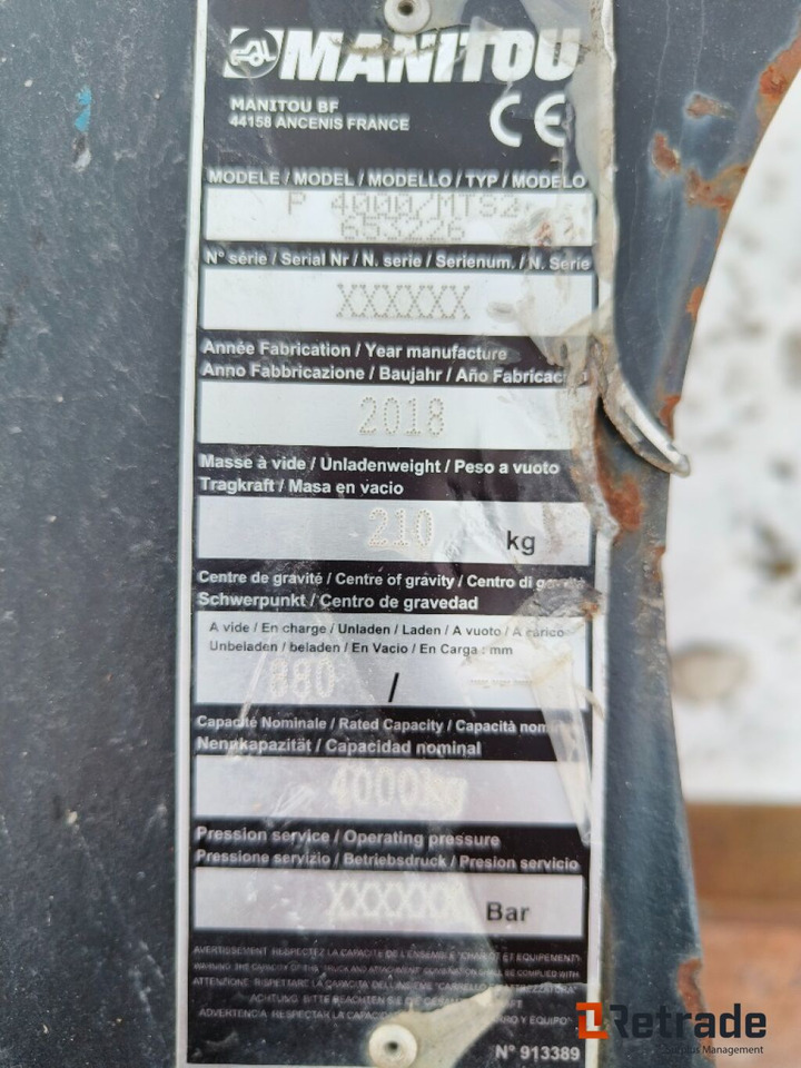 Manitou P4000, Jib/kranarm for teleskoptruck - Aanbouwdeel voor Bouwmachine: afbeelding 5 Manitou P4000, Jib/kranarm for teleskoptruck - Aanbouwdeel voor Bouwmachine: afbeelding 5