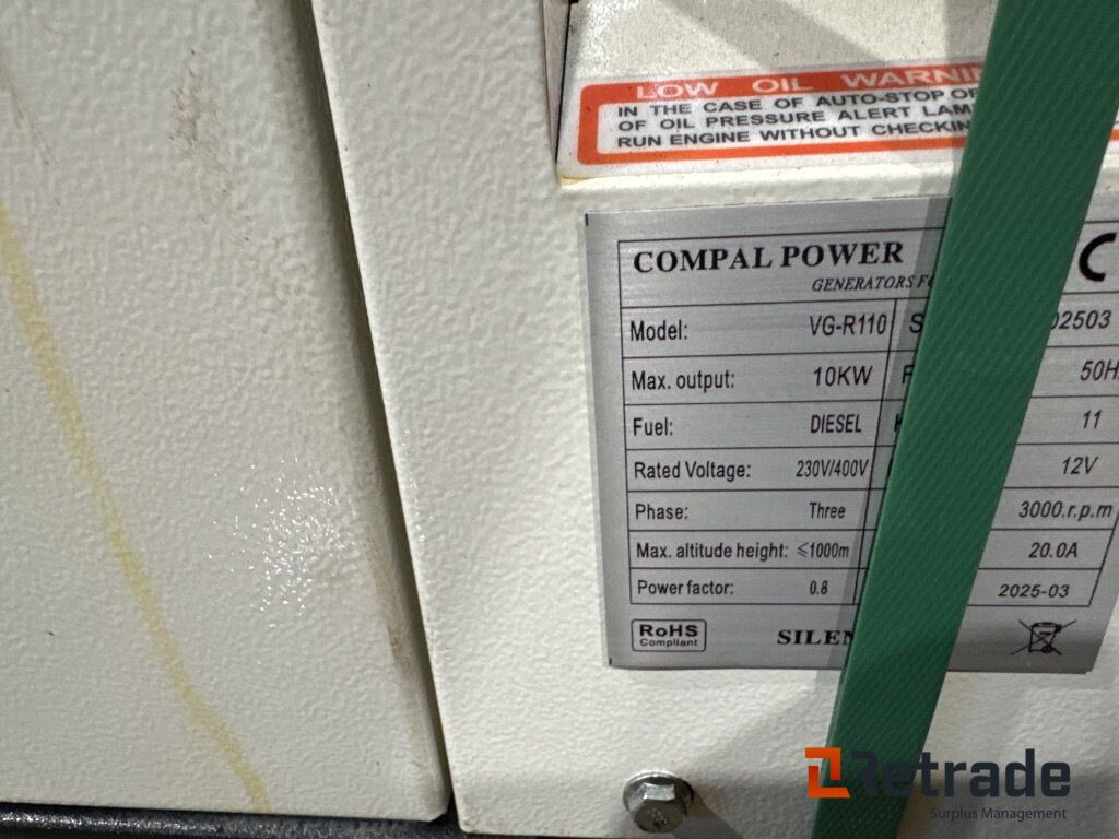 Leasing  Generator COMPAL Power VG-R110 Generator COMPAL Power VG-R110: afbeelding 8
