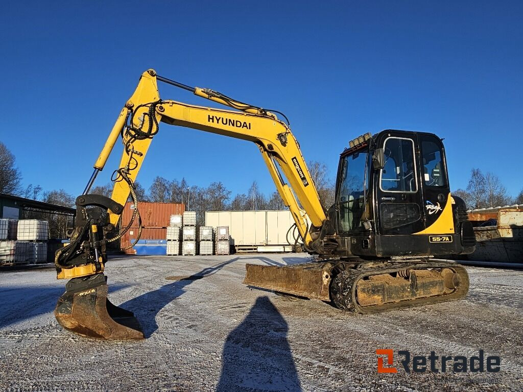 Grävmaskin Hyundai R55-7A Engcon tiltrotator - Bouwmachine: afbeelding 1 Grävmaskin Hyundai R55-7A Engcon tiltrotator - Bouwmachine: afbeelding 1