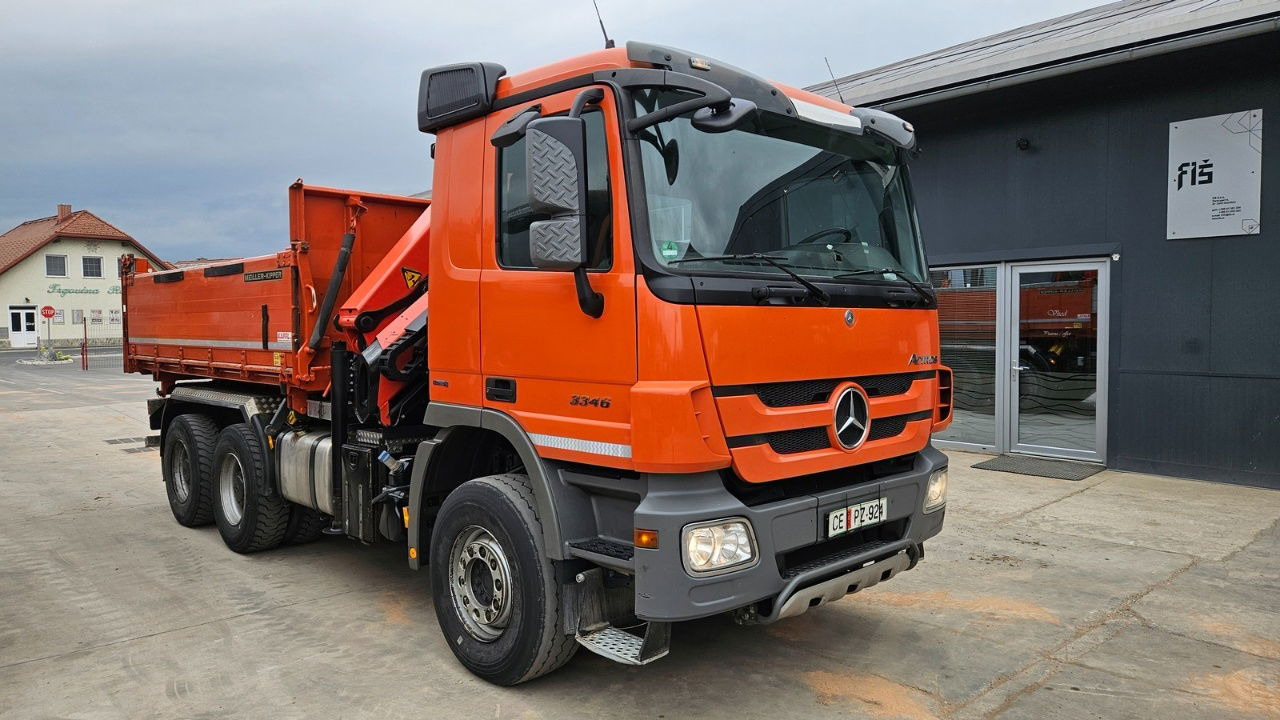 Mercedes-Benz Actros 3346 K palfinger PK 18002 - bordmatic - meiller tipper - EPS 3 pedals - Kipper vrachtwagen: afbeelding 2 Mercedes-Benz Actros 3346 K palfinger PK 18002 - bordmatic - meiller tipper - EPS 3 pedals - Kipper vrachtwagen: afbeelding 2