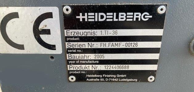 Vouwmachine Small Sized Pharmaceutical pocket folding Machine HEIDELBERG STAHLFOLDER Ti 36-6-F-T with STA-30 and additional Kbi-36 crossfold: afbeelding 8