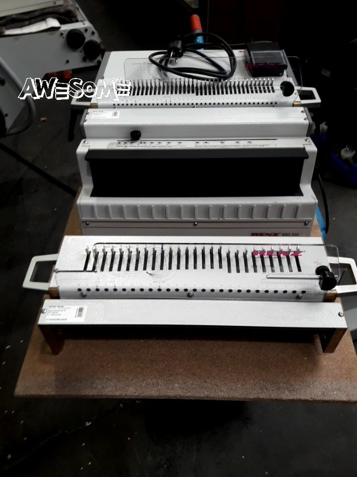 Electric Wire-O table punching machine RENZ DTP 340 M and Renz WBS 340 manual closing machine for wire comb binding - Verpakkingsmachine: afbeelding 1 Electric Wire-O table punching machine RENZ DTP 340 M and Renz WBS 340 manual closing machine for wire comb binding - Verpakkingsmachine: afbeelding 1