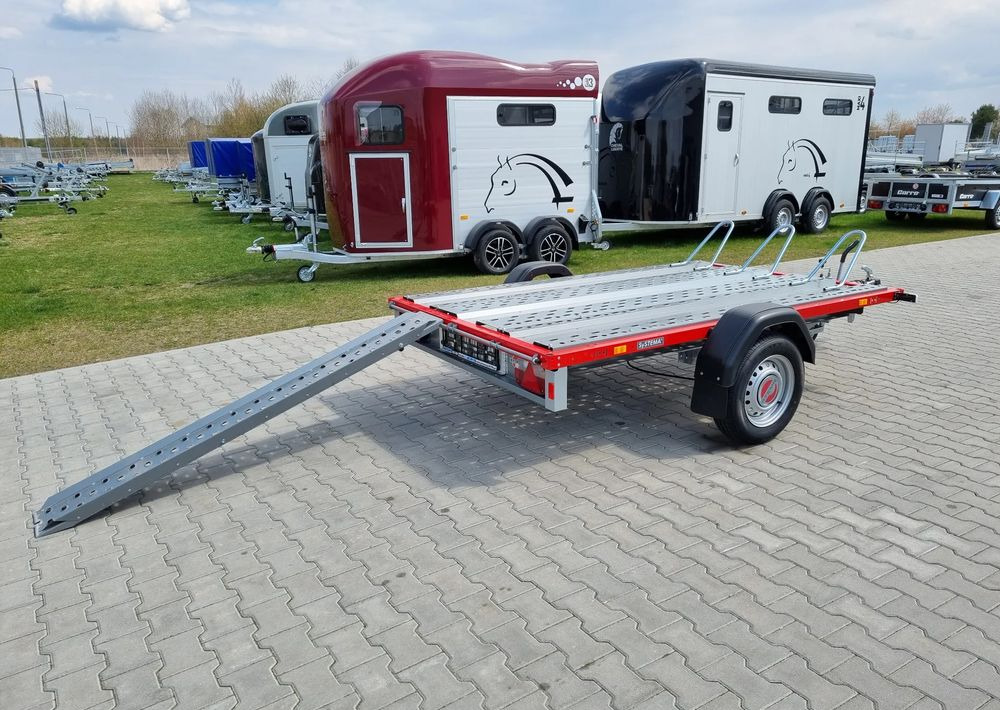 Stema STM 02 10-25-15.1 red | 251x153 cm 3 motocykle | DMC 1000kg - Motor aanhanger: afbeelding 2 Stema STM 02 10-25-15.1 red | 251x153 cm 3 motocykle | DMC 1000kg - Motor aanhanger: afbeelding 2
