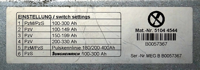 Jungheinrich 51044544 | build in charger 24V/30A 100-300Ah sn. B0057367 - Elektrisch systeem voor Intern transport: afbeelding 5 Jungheinrich 51044544 | build in charger 24V/30A 100-300Ah sn. B0057367 - Elektrisch systeem voor Intern transport: afbeelding 5