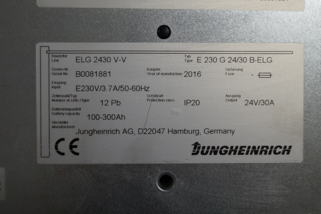 Jungheinrich 51044544 | build in charger 24V/30A 100-300Ah sn. B0081881 - Elektrisch systeem voor Intern transport: afbeelding 3 Jungheinrich 51044544 | build in charger 24V/30A 100-300Ah sn. B0081881 - Elektrisch systeem voor Intern transport: afbeelding 3