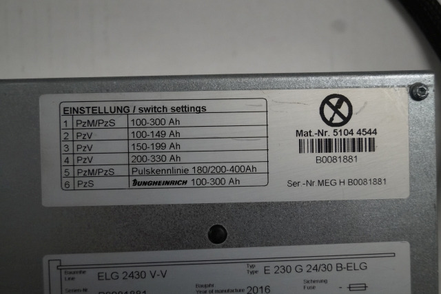 Jungheinrich 51044544 | build in charger 24V/30A 100-300Ah sn. B0081881 - Elektrisch systeem voor Intern transport: afbeelding 2 Jungheinrich 51044544 | build in charger 24V/30A 100-300Ah sn. B0081881 - Elektrisch systeem voor Intern transport: afbeelding 2