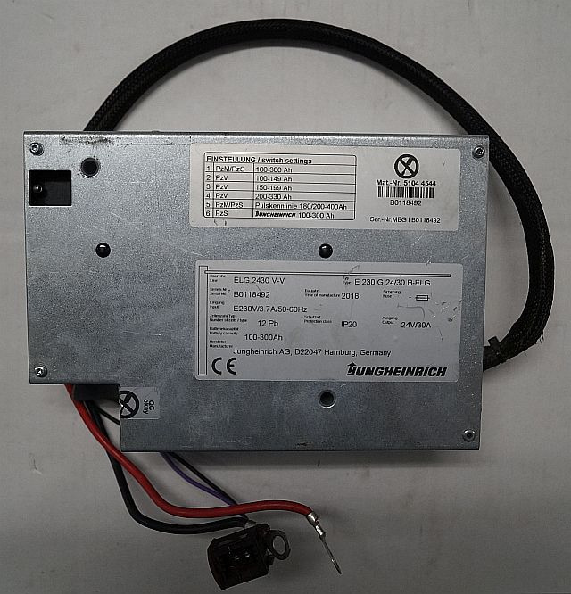 Jungheinrich 51044544 | build in charger 24V/30A 100-300Ah sn. B0118492 - Elektrisch systeem voor Intern transport: afbeelding 1 Jungheinrich 51044544 | build in charger 24V/30A 100-300Ah sn. B0118492 - Elektrisch systeem voor Intern transport: afbeelding 1