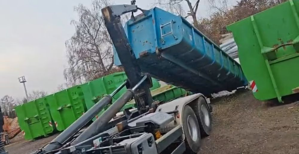 Haakarmsysteem vrachtwagen MAN TGS 26.440 6x4 – Meiller z systemem HDS (roll-off) + Kontener + Przyczepa – Euro 5: afbeelding 11