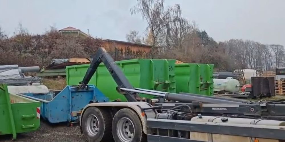 Haakarmsysteem vrachtwagen MAN TGS 26.440 6x4 – Meiller z systemem HDS (roll-off) + Kontener + Przyczepa – Euro 5: afbeelding 12