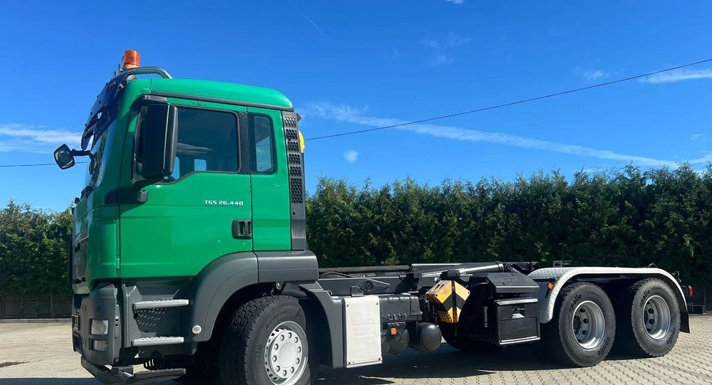 MAN TGS 26.440 | Hakowiec Meiller-Kipper | 6x4 - dwie osie napędowe | 440 KM | przód resor, tył pneumatyczne |Belka ostrzegawcza (koguty) - Haakarmsysteem vrachtwagen: afbeelding 2 MAN TGS 26.440 | Hakowiec Meiller-Kipper | 6x4 - dwie osie napędowe | 440 KM | przód resor, tył pneumatyczne |Belka ostrzegawcza (koguty) - Haakarmsysteem vrachtwagen: afbeelding 2