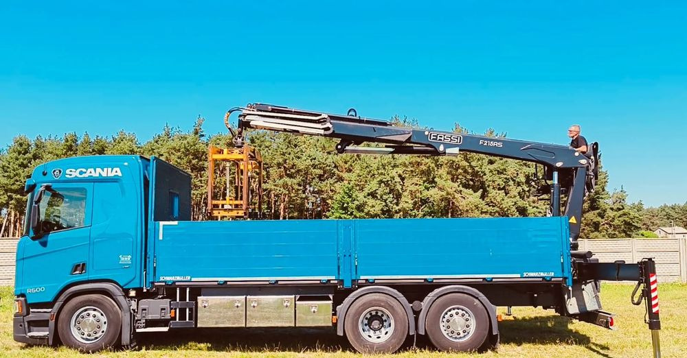 Scania R 500 6x2 z żurawiem Fassi F 215 AS – 2019 – Euro 6 –Retarder -Oś skrętna - Gotowa do pracy! - Kraanwagen, Vrachtwagen met open laadbak: afbeelding 4 Scania R 500 6x2 z żurawiem Fassi F 215 AS – 2019 – Euro 6 –Retarder -Oś skrętna - Gotowa do pracy! - Kraanwagen, Vrachtwagen met open laadbak: afbeelding 4