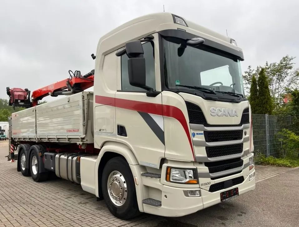 Scania R500 Baustoff / 2-stronna wywrotka Schwarzmüller /HDS Fassi F215 / Euro 6 / Napęd na tylną oś - Kipper vrachtwagen, Kraanwagen: afbeelding 1 Scania R500 Baustoff / 2-stronna wywrotka Schwarzmüller /HDS Fassi F215 / Euro 6 / Napęd na tylną oś - Kipper vrachtwagen, Kraanwagen: afbeelding 1