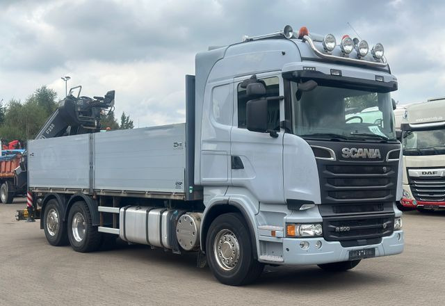 Scania R500 V8 6x2 |platforma budowlana z HDS FASSI F235 sterowanie radiowe | Euro5| Oś tylna: podnoszona i skrętna - Vrachtwagen met open laadbak, Kraanwagen: afbeelding 2 Scania R500 V8 6x2 |platforma budowlana z HDS FASSI F235 sterowanie radiowe | Euro5| Oś tylna: podnoszona i skrętna - Vrachtwagen met open laadbak, Kraanwagen: afbeelding 2