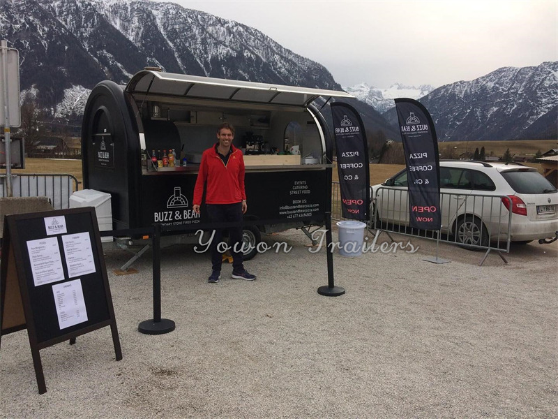 YOWON small fiberglass food vending trailer hot dog cart for Europe - Verkoopwagen: afbeelding 2 YOWON small fiberglass food vending trailer hot dog cart for Europe - Verkoopwagen: afbeelding 2